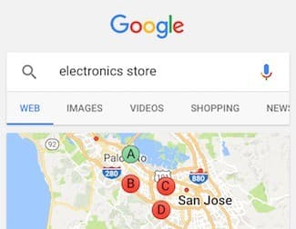Приклад реклами в Google Картах